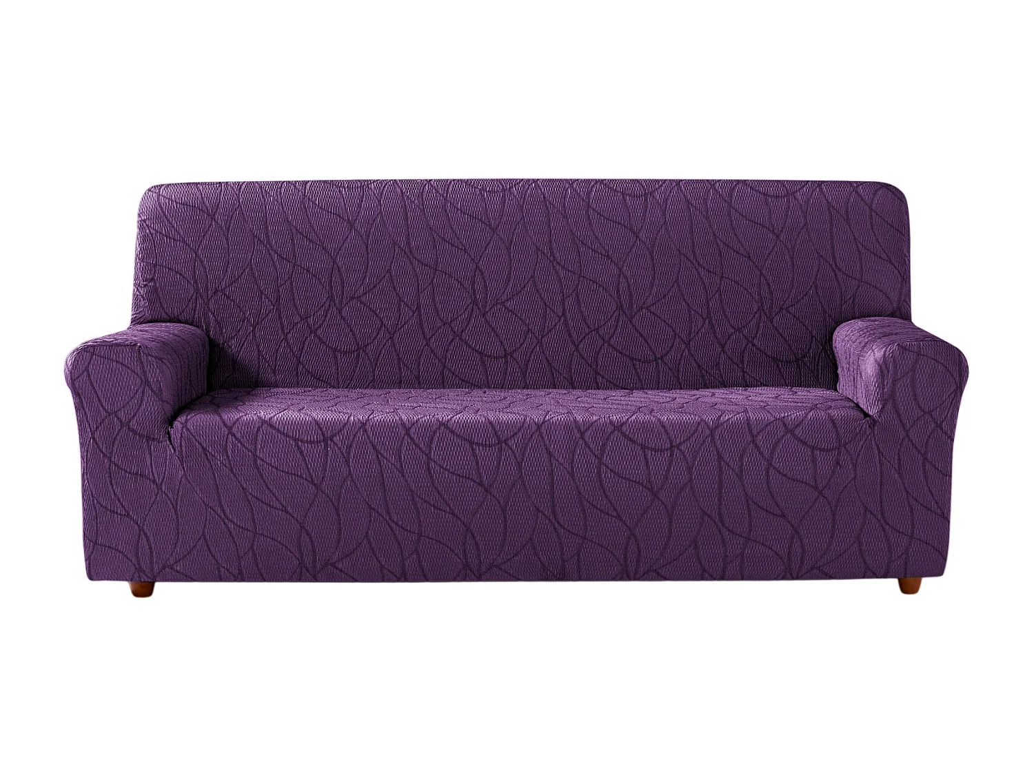 ESTORALIS | Funda de Sofá Tejido Elastico Resistente | Para Sofá 4 Plazas | Tamaño ( de 220 a 260 cm. )  | Modelo ALEXIA Color Violeta