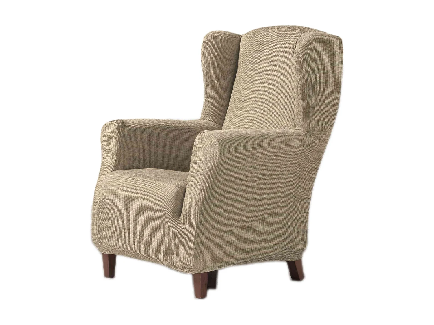 ESTORALIS | Funda Sillon Tejido Elastico Resistente | Para Sillon Orejero | Tamaño ( de 70 a 110 cm. )  | Modelo VEGA Color Marfil