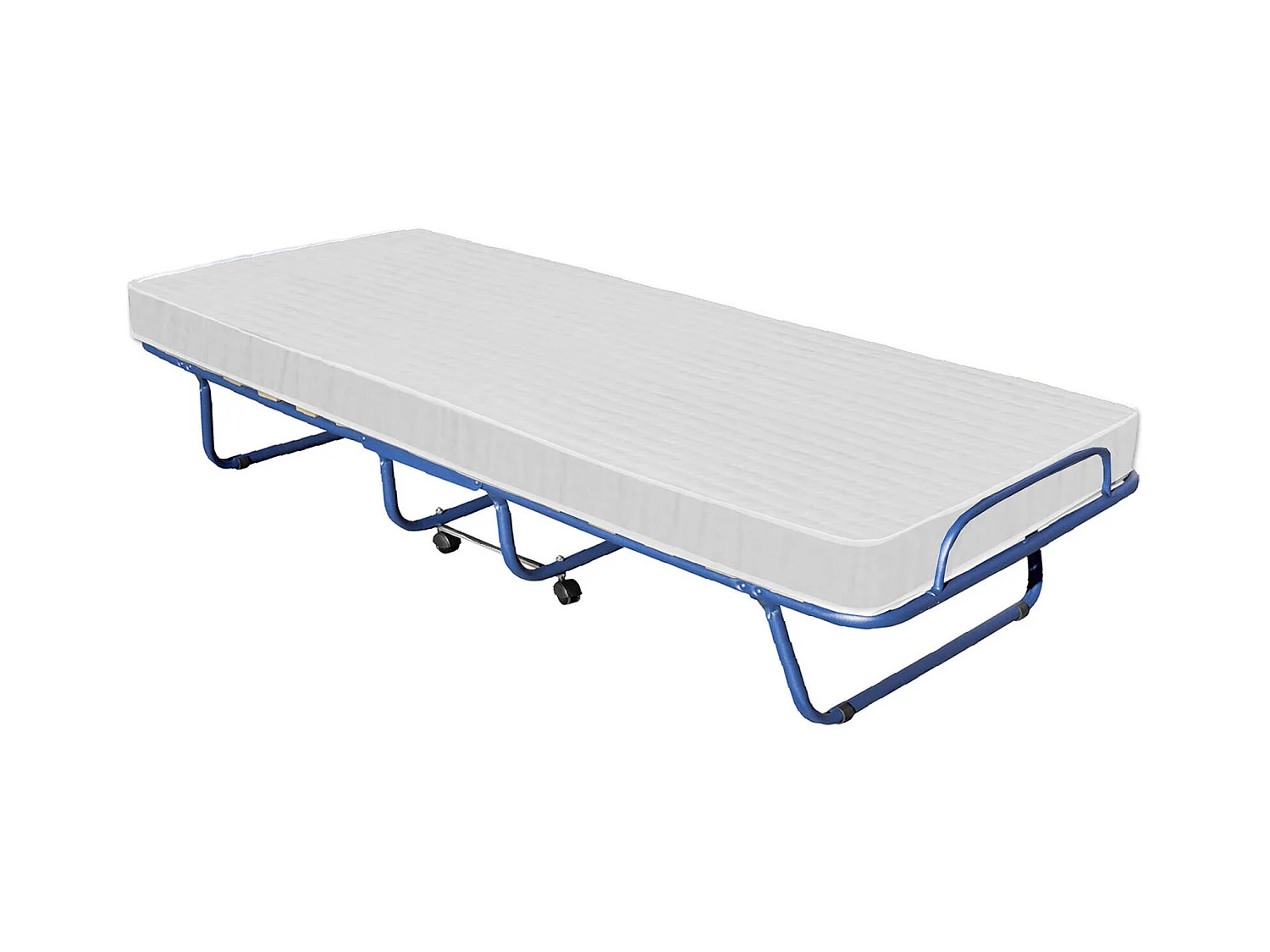 Lit pliant Dpiate, Lit de camp à 15 lattes, Matelas inclus, Lit bébé peu encombrant, 100% Made in Italy, 80x190h39 cm, Housse de protection incluse