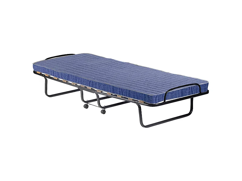 Klappbett Daaronso, Feldbett mit 12 Lattenrosten, inklusive Matratze, platzsparendes Bett, 100% Made in Italy, 80x190h37 cm, inklusive Schutzhülle