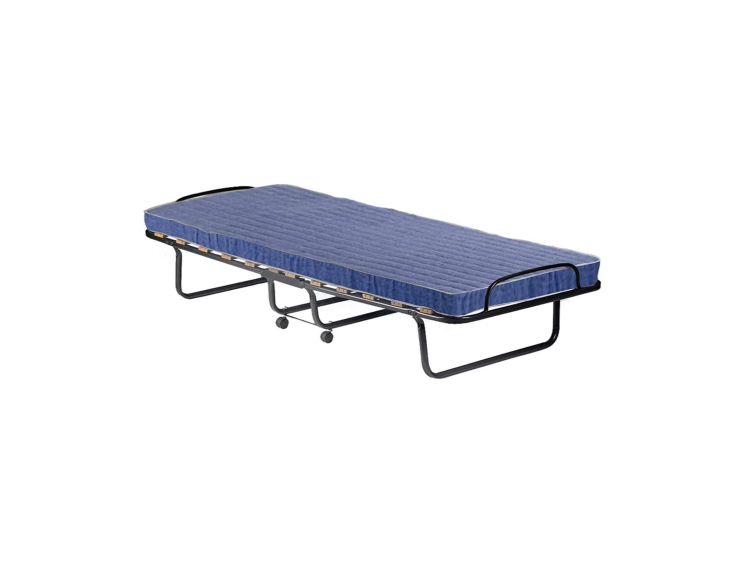 Lit pliant Dabadian, Lit de camp à 15 lattes, Lit bébé peu encombrant, 100% Made in Italy, 80x200h40 cm, matelas inclus