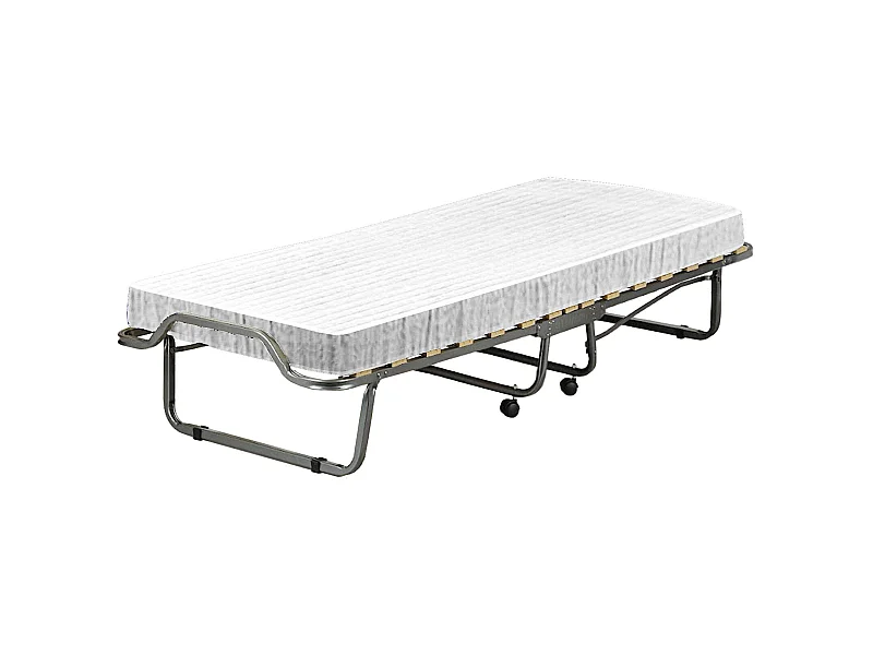 Lit pliant Dperic, lit pliant à 15 lattes, lit bébé peu encombrant, 100% Made in Italy, 80x200h40 cm, matelas inclus
