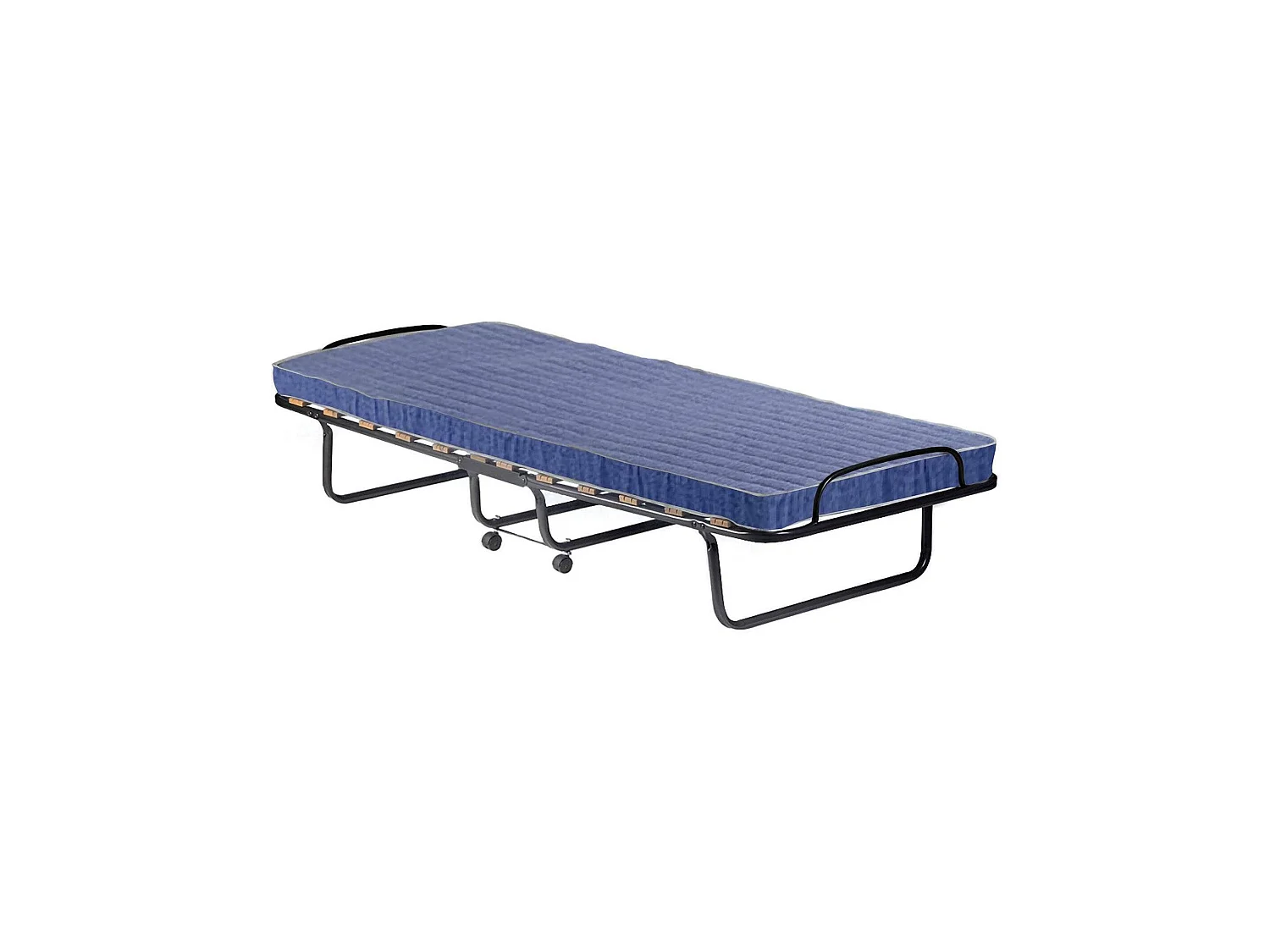 Lit pliant Dabadian, lit pliant à 15 lattes, lit bébé peu encombrant, 100% Made in Italy, 80x200h40 cm, matelas à mémoire de forme inclus