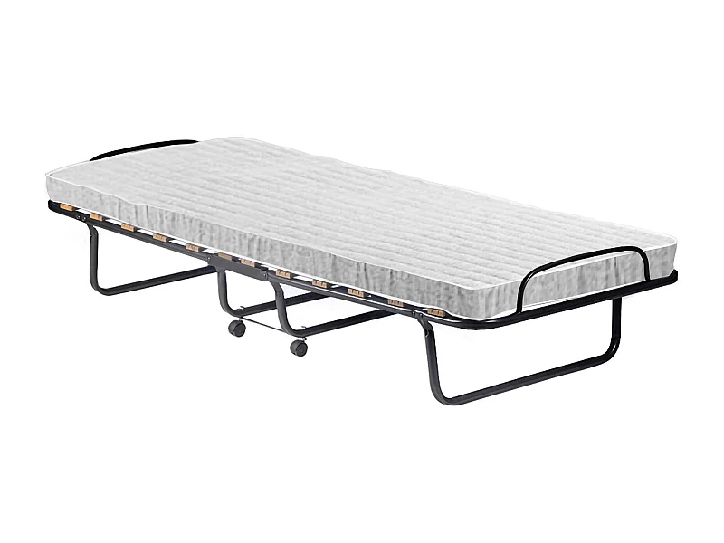 Dparis opklapbed, Kampeerbed met 12 latten, Matras inbegrepen, Ruimtebesparend kinderbedje, 100% Made in Italy, 80x190h37 cm, Beschermhoes op aanvraag