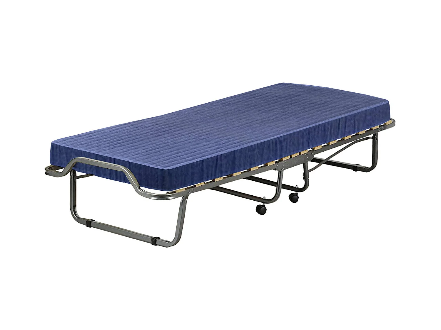 Cama plegable Daaltone, Cama plegable que ahorra espacio con 15 somier, Funda incluida, 100% Made in Italy, 80x200h40 cm, colchón incluido