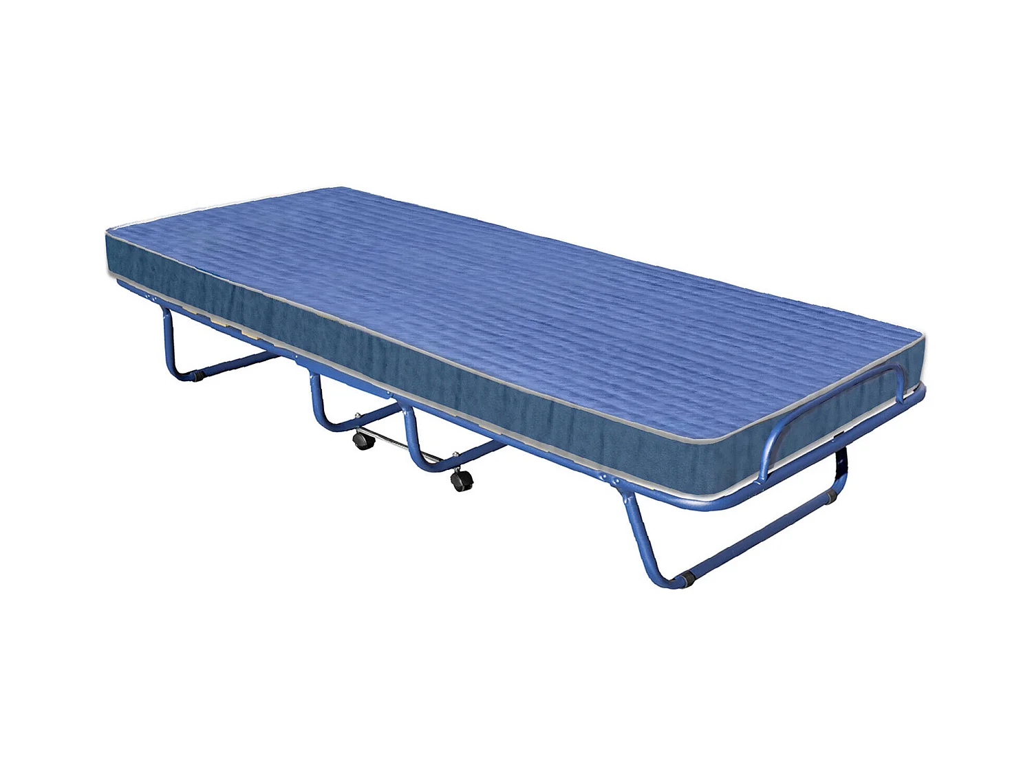 Lit pliant Dabambil, Lit de camp à 15 lattes, Matelas inclus, Lit bébé peu encombrant, 100% Made in Italy, 80x190h39 cm, Housse de protection incluse
