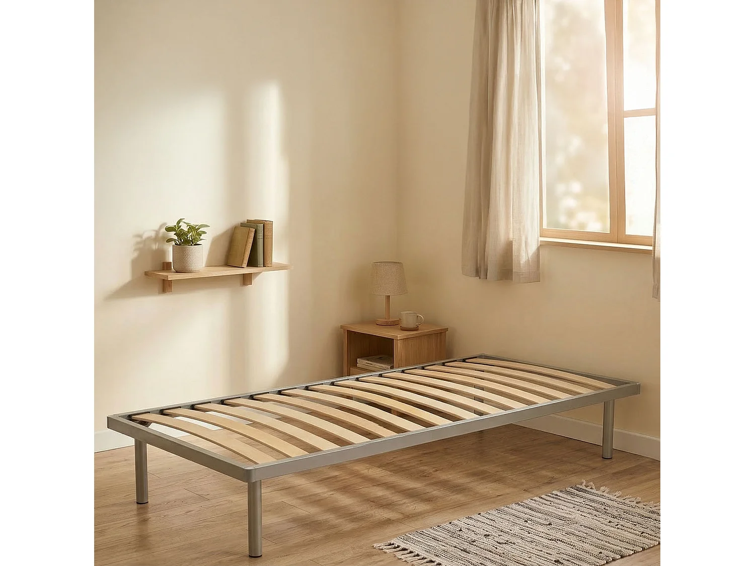 Sommier simple Dpira, Sommier orthopédique en contreplaqué de bouleau avec 14 lattes, 100% Made in Italy, 80x200h 34 cm