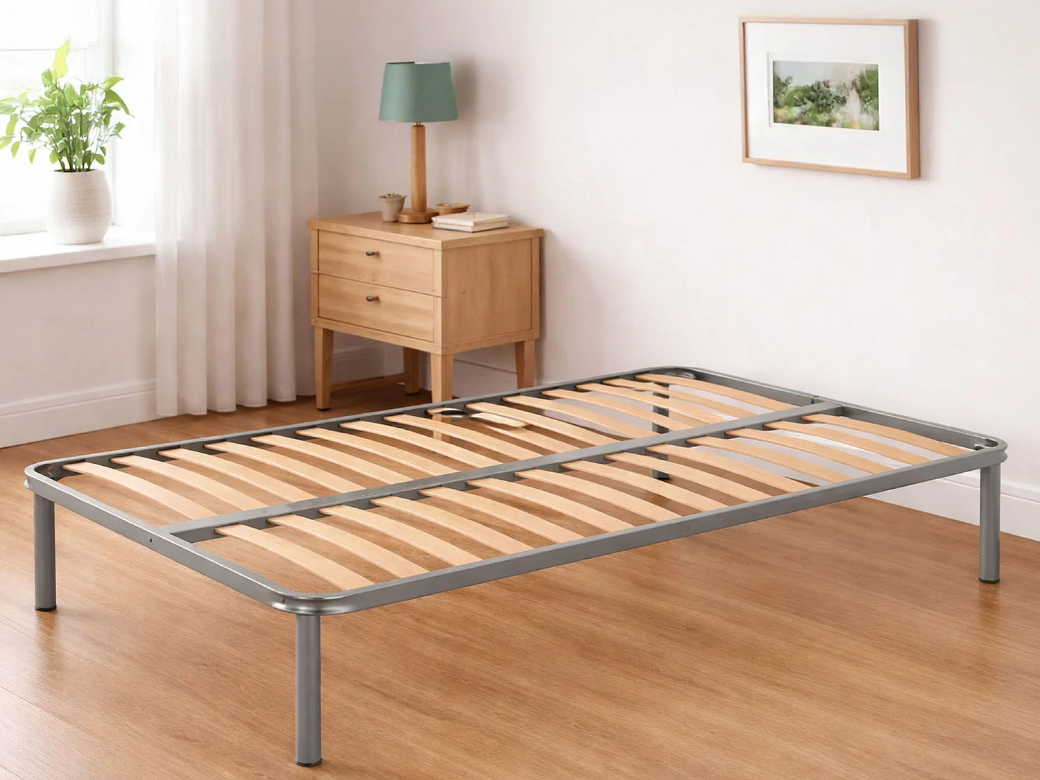 Talamo Italia Sommier orthopédique avec 14 lattes, adapté pour lit double, Made in Italy, Sommier en contreplaqué de bouleau, cm 180x200h34