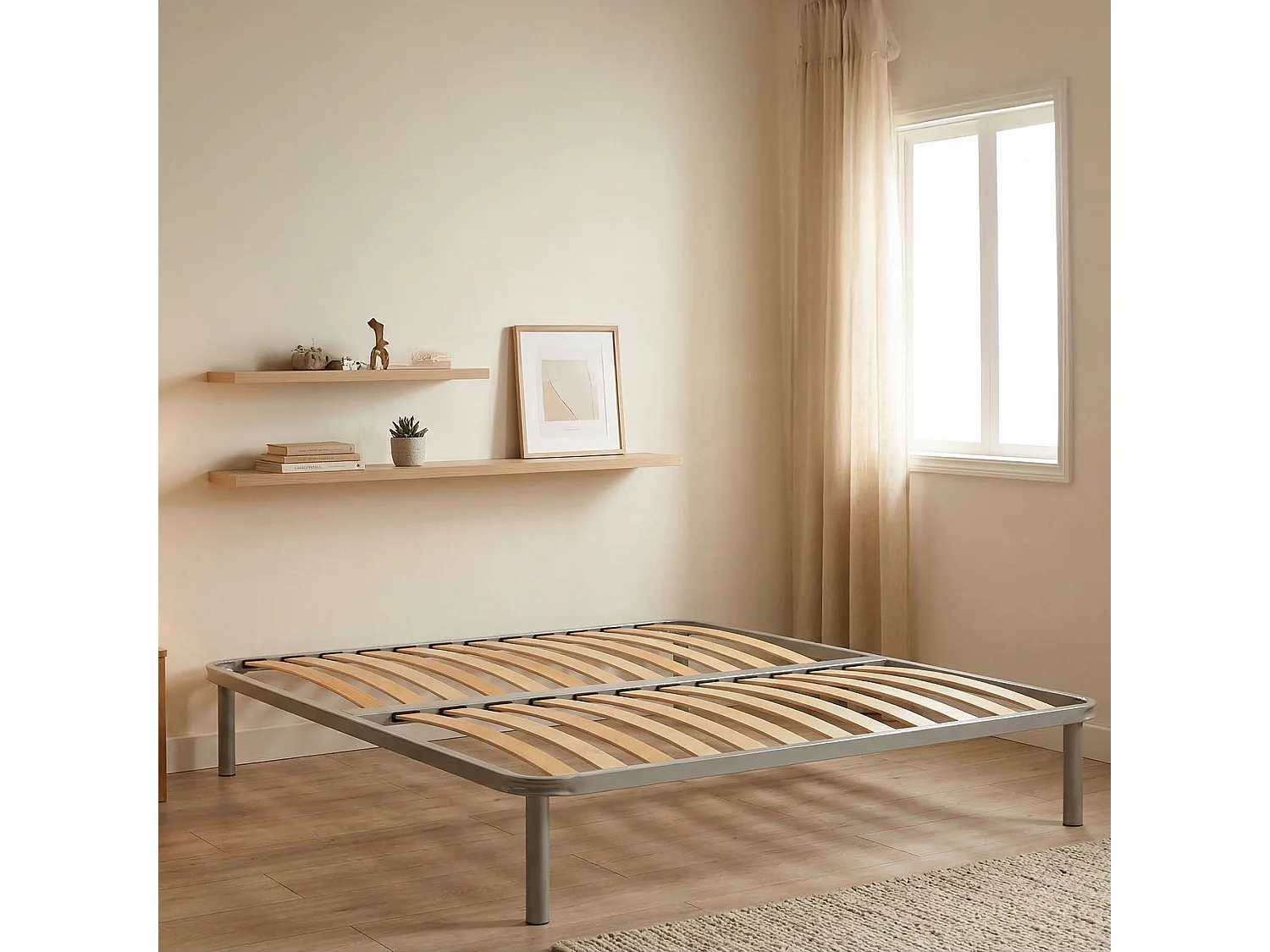 Sommier double Dperi, sommier orthopédique en contreplaqué de bouleau avec 14 lattes, 100% Made in Italy, 120x200h 34 cm