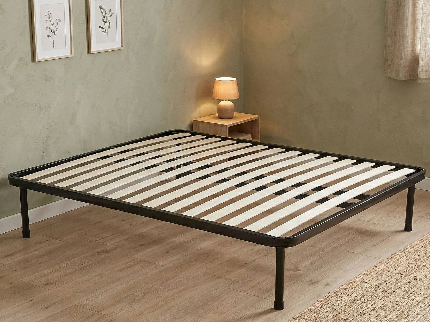 Estrado de cama duplo Dabbaspou, estrado ortopédico com 14 ripas, 100% Fabricado em Itália, 120x190h30 cm