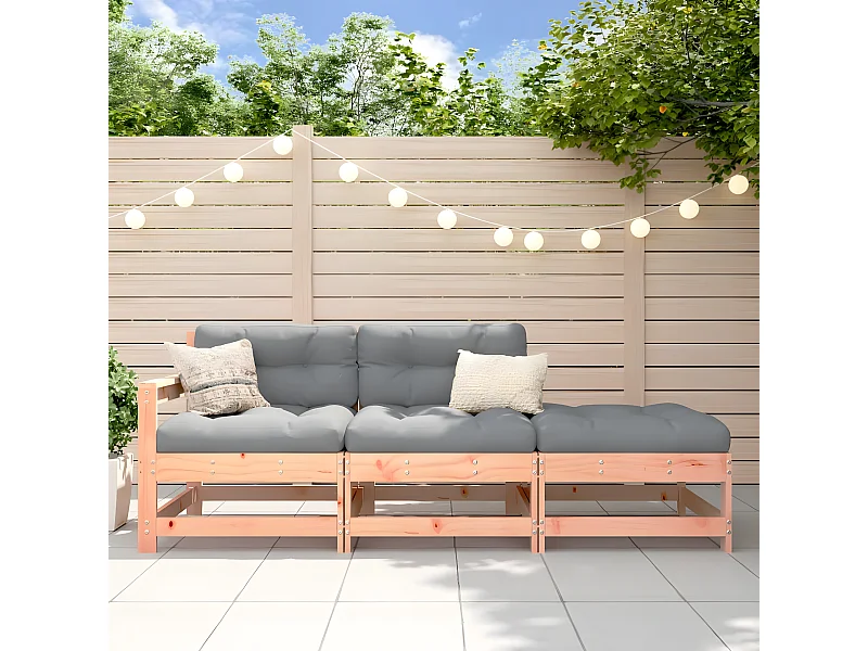3-tlg. Garten-Sitzgruppe | Garten-Lounge-Set Massivholz Douglasie -GKD727243