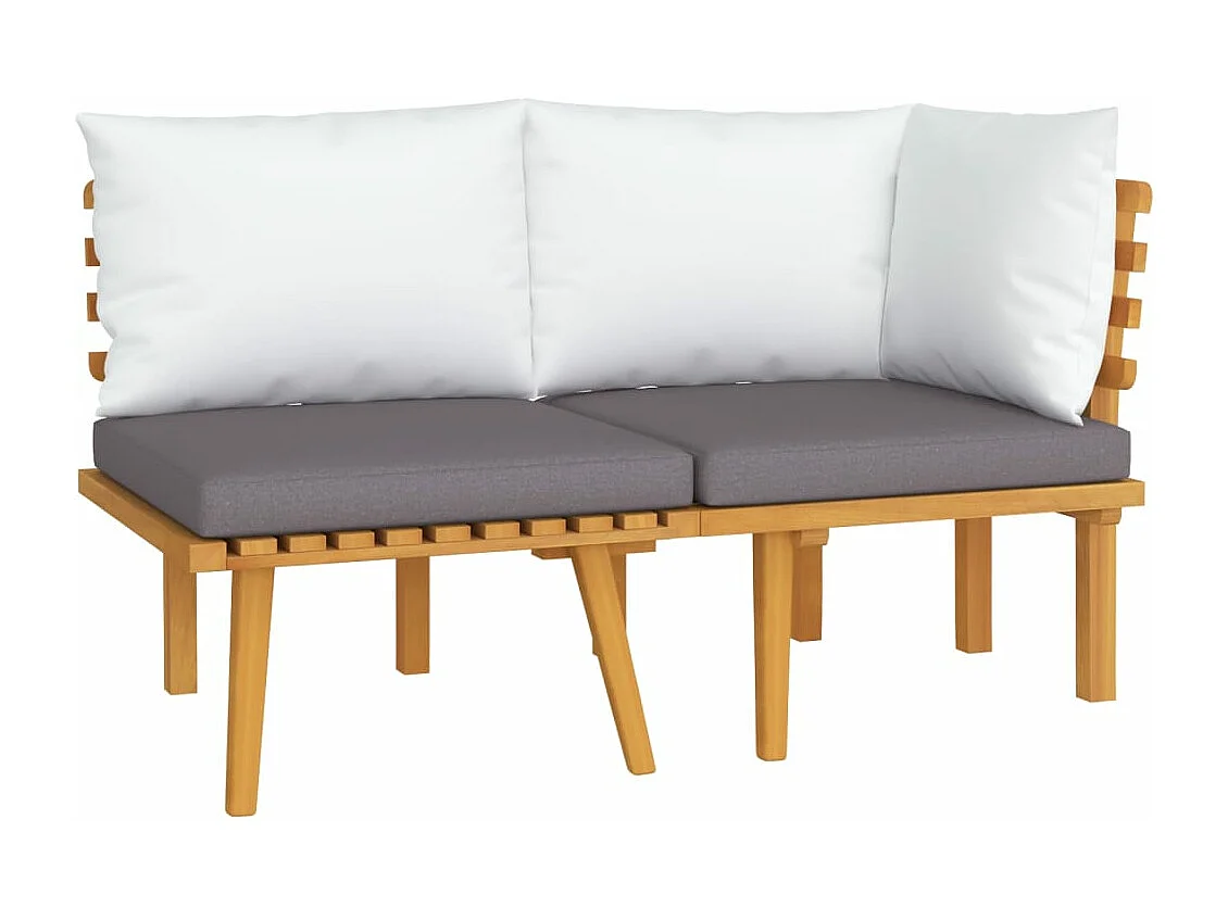2-tlg. Garten-Sitzgruppe | Garten-Lounge-Set mit Kissen Massivholz Akazie -GKD739409
