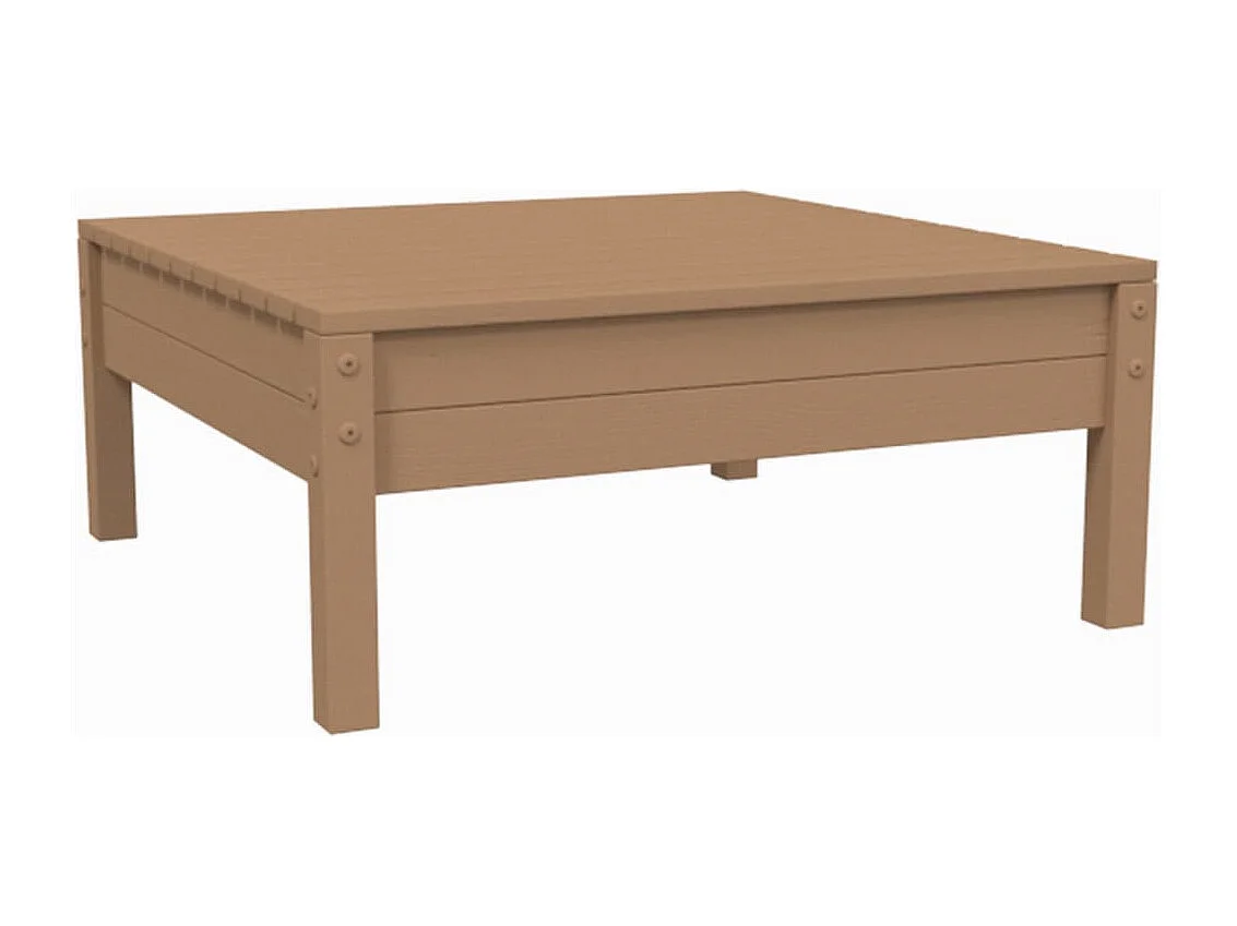 3-tlg. Garten-Sitzgruppe: Sofa + Tisch | Garten-Lounge-Set mit Creme Kissen Massivholz Kiefer -GKD559062