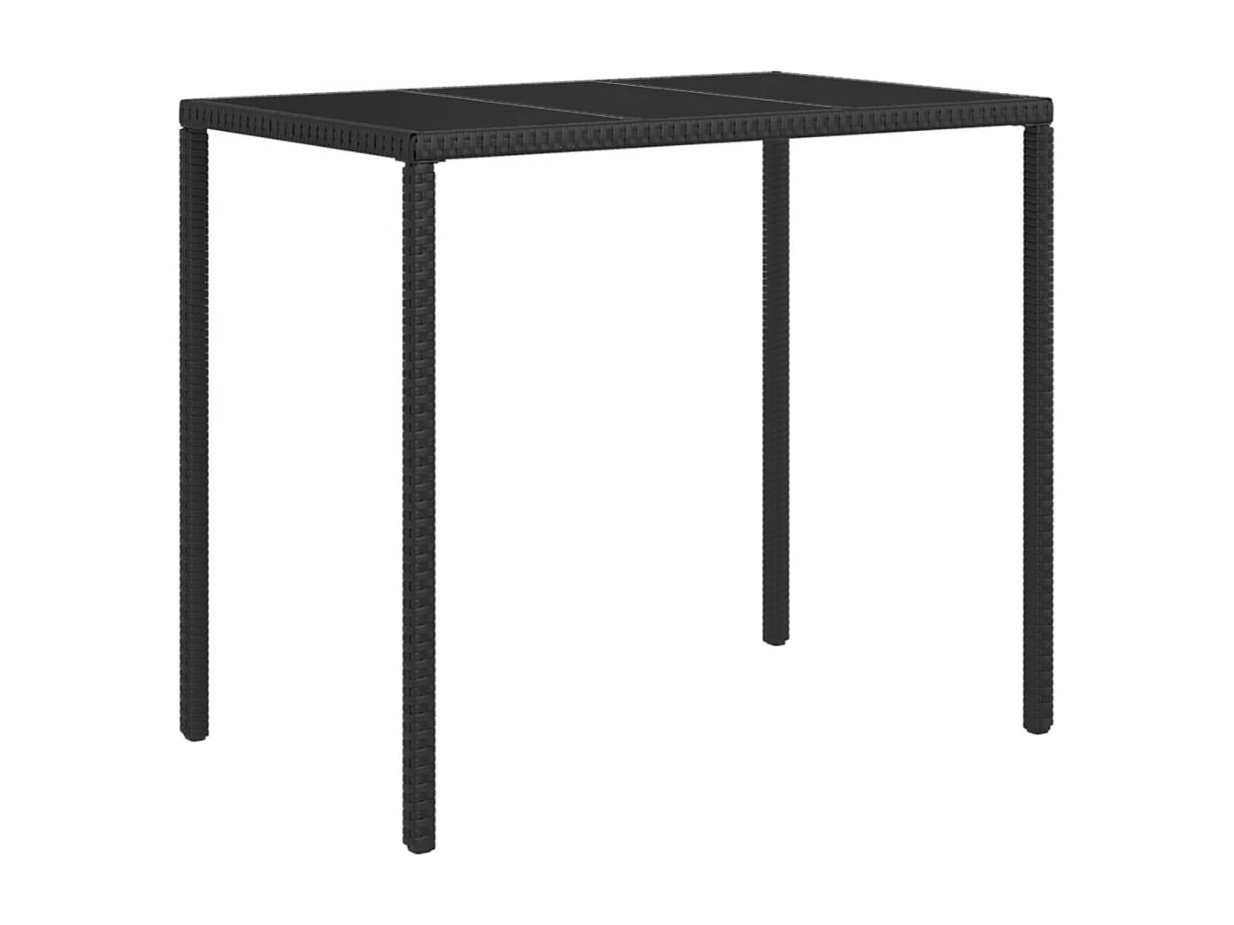 Set Salotti da Giardino 4 pz con Cuscini Nero in Polyrattan CFW48969