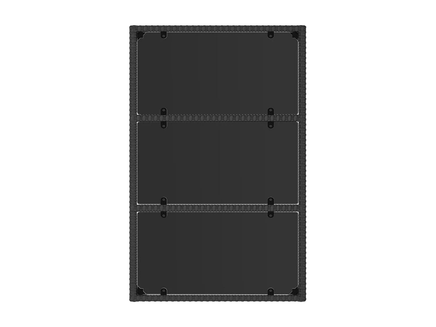 Set Salotti da Giardino 4 pz con Cuscini Nero in Polyrattan CFW48969