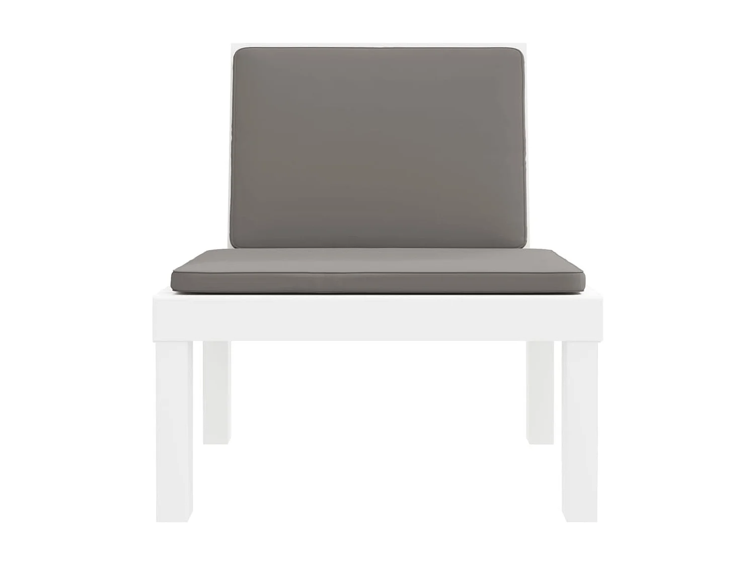 3-tlg. Garten-Sitzgruppe: Sonnenliege + Stühle + Tisch | Garten-Lounge-Set mit Kissen Weiß PP -GKD131629