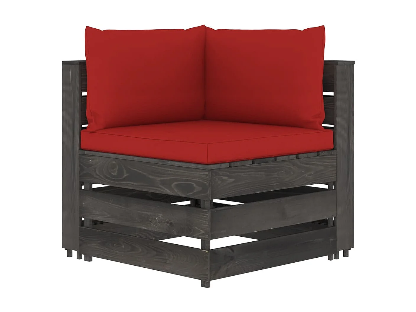 8 pz Set Salotti da Giardino con Cuscini Legno Impregnato Grigio CFW45106