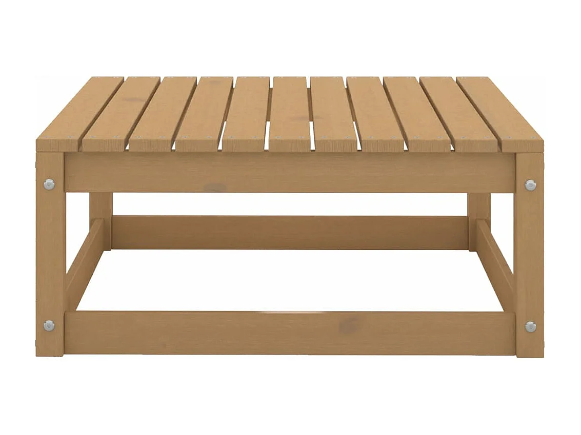 2-tlg. Garten-Sitzgruppe | Garten-Lounge-Set Kissen Honigbraun Massivholz Kiefer -GKD923683