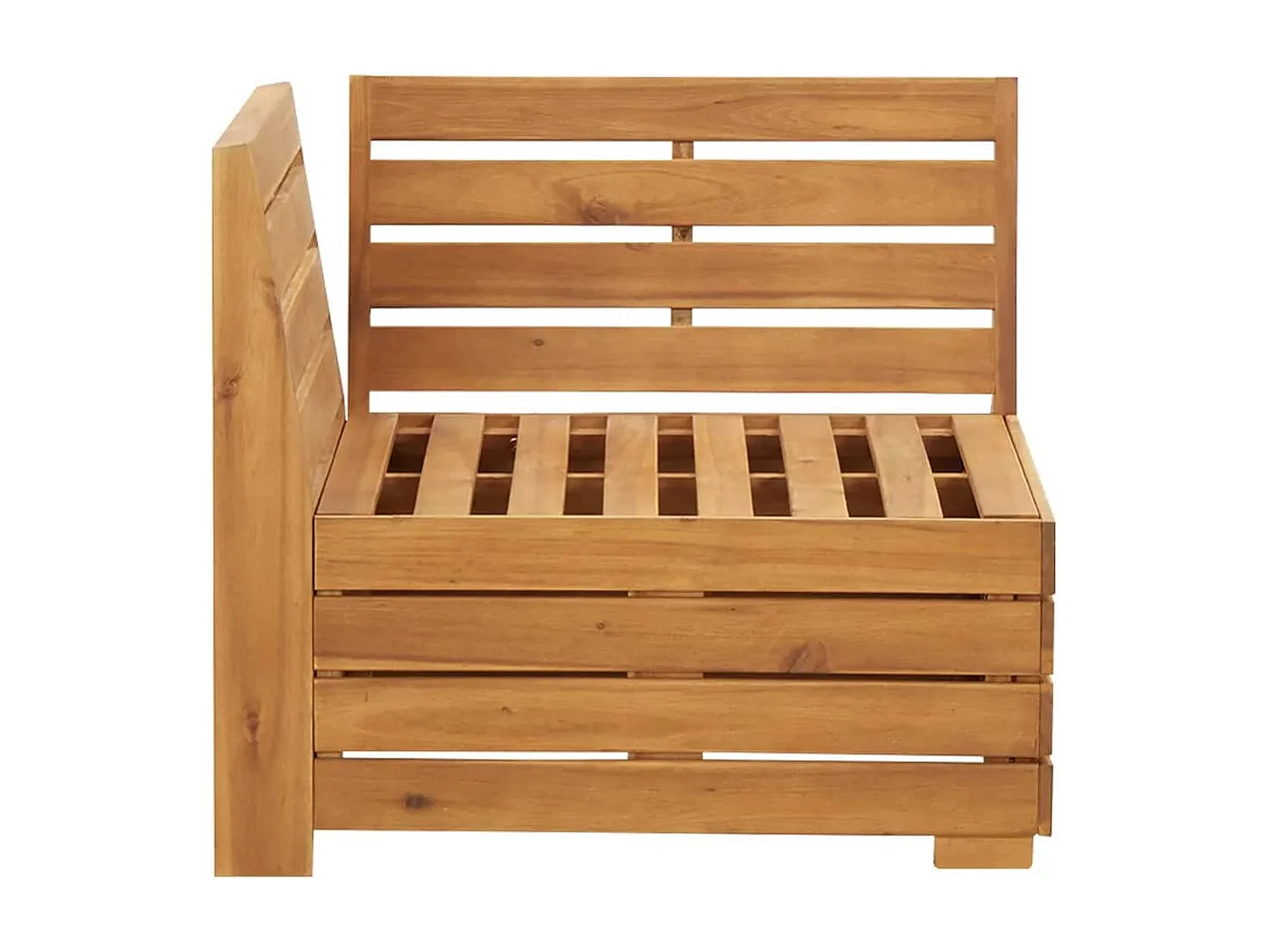 2-tlg. Garten-Sitzgruppe: Sofa + Tisch | Garten-Lounge-Set mit Kissen Massivholz Akazie -GKD848926