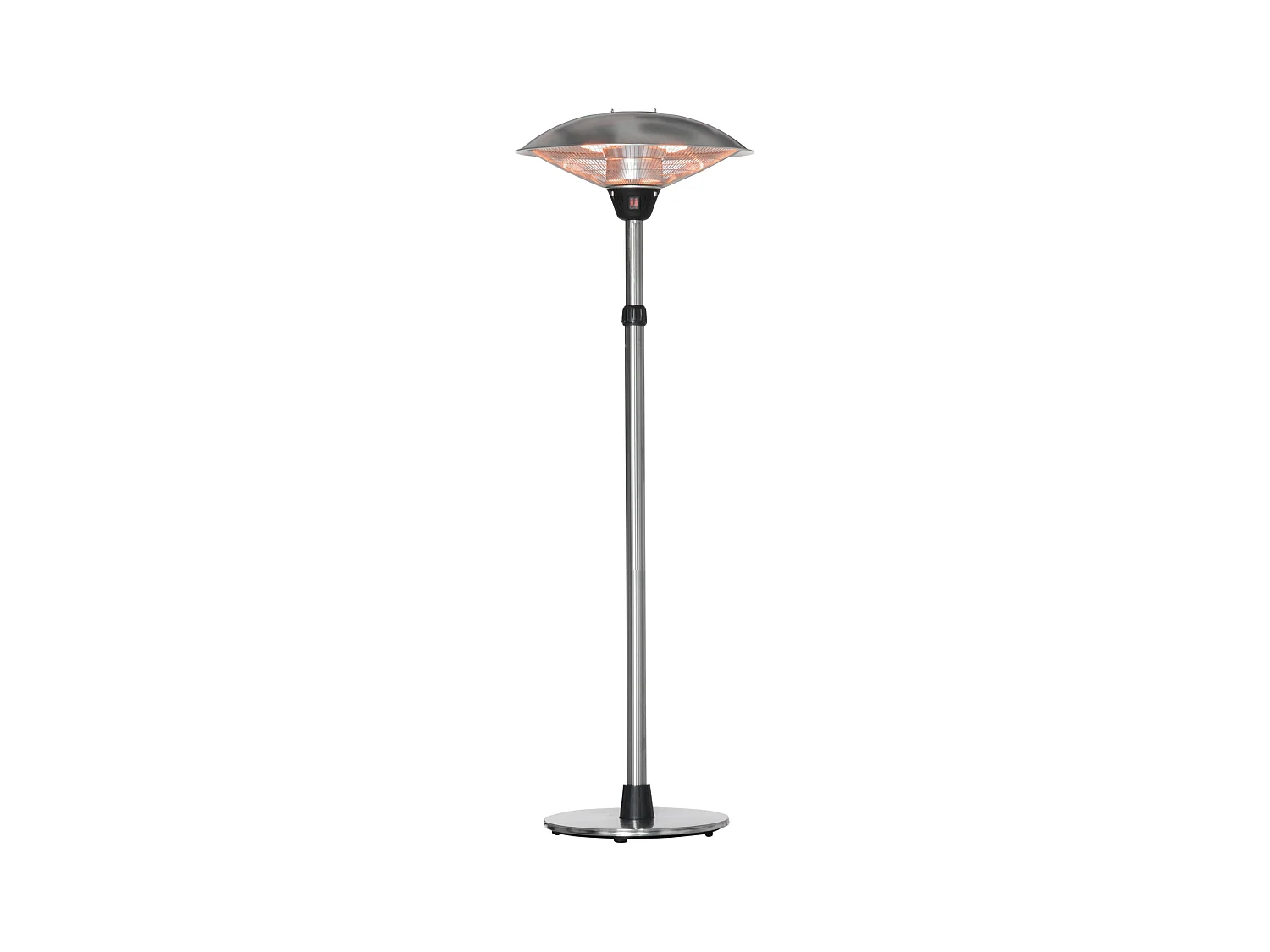 Parasol chauffant infrarouge à quartz 3000 W max. - hauteur réglable Ø 58,5 x 160-200H cm - chauffage radiant sur pied - puissance réglable