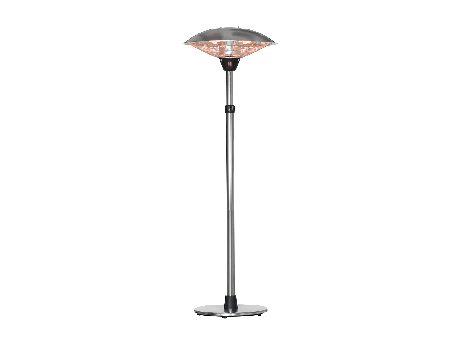 Parasol chauffant infrarouge à quartz 3000 W max. - hauteur réglable Ø 58,5 x 160-200H cm - chauffage radiant sur pied - puissance réglable