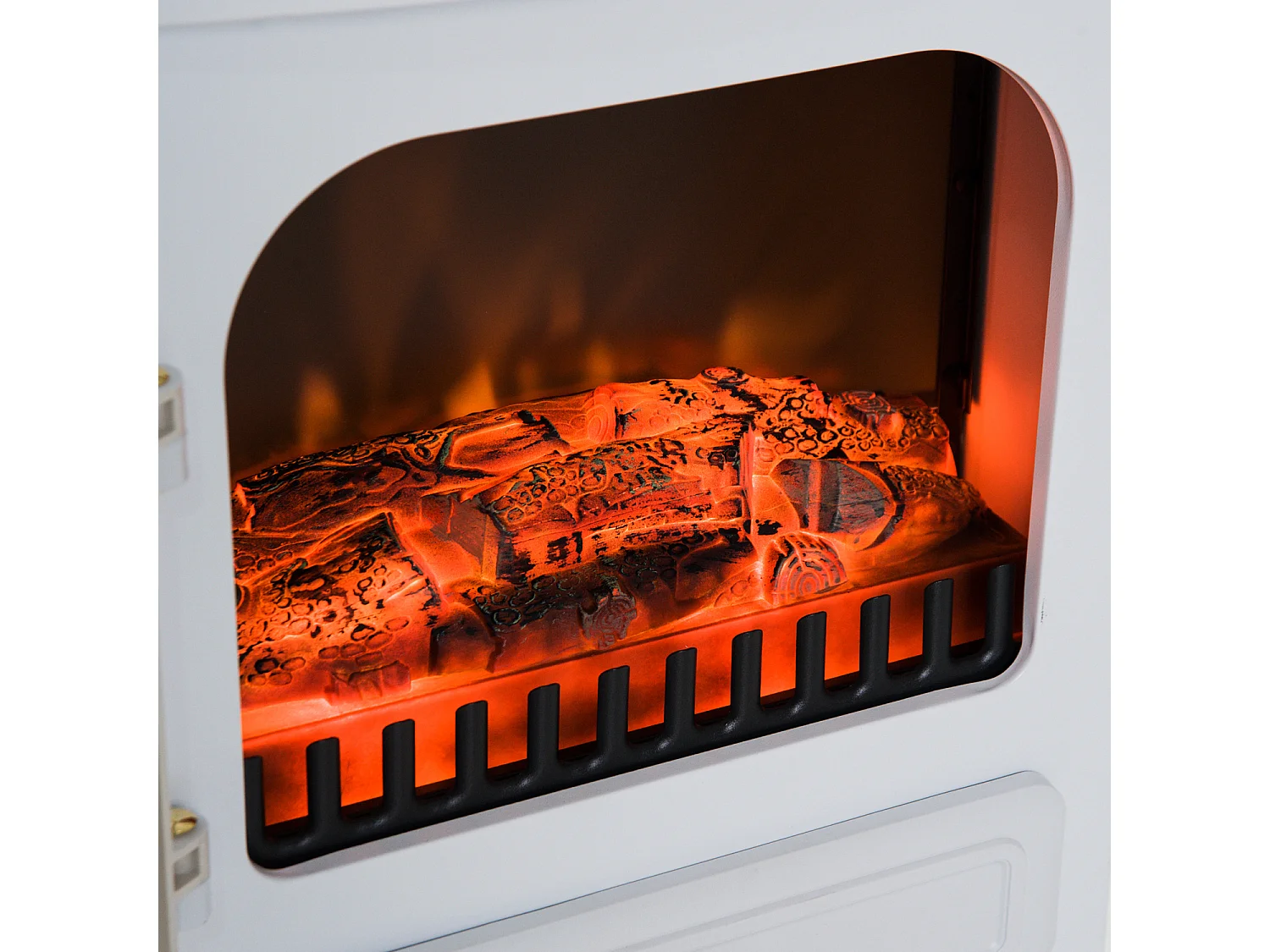 Cheminée électrique poêle style rétro thermostat 950-1850 W blanc