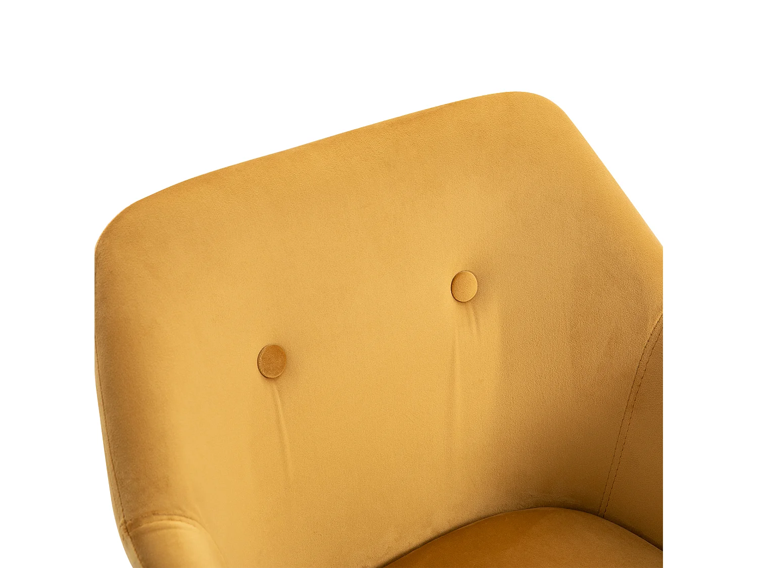 Chaises de visiteur design scandinave - lot de 2 chaises - pieds effilés bois noir - assise dossier accoudoirs ergonomiques velours moutarde