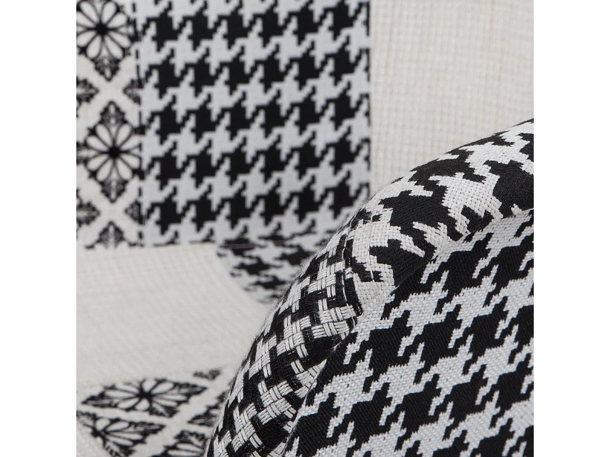 Fauteuil semi artisanal LOT DE 2 ACE 61x62x80 noir et blanc