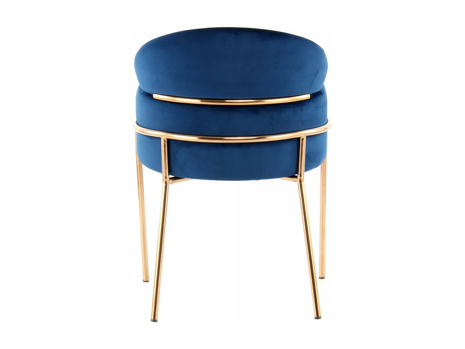 Fauteuil semi artisanal AVA 57x58x79 bleu et or rose