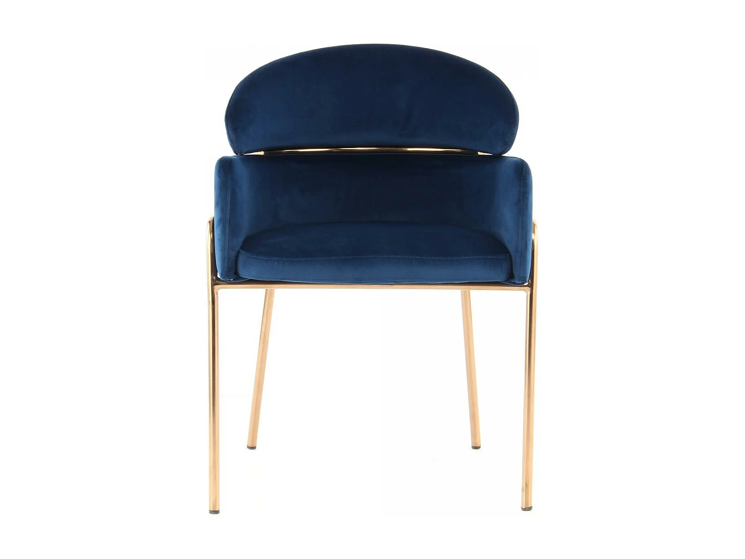 Fauteuil semi artisanal AVA 57x58x79 bleu et or rose