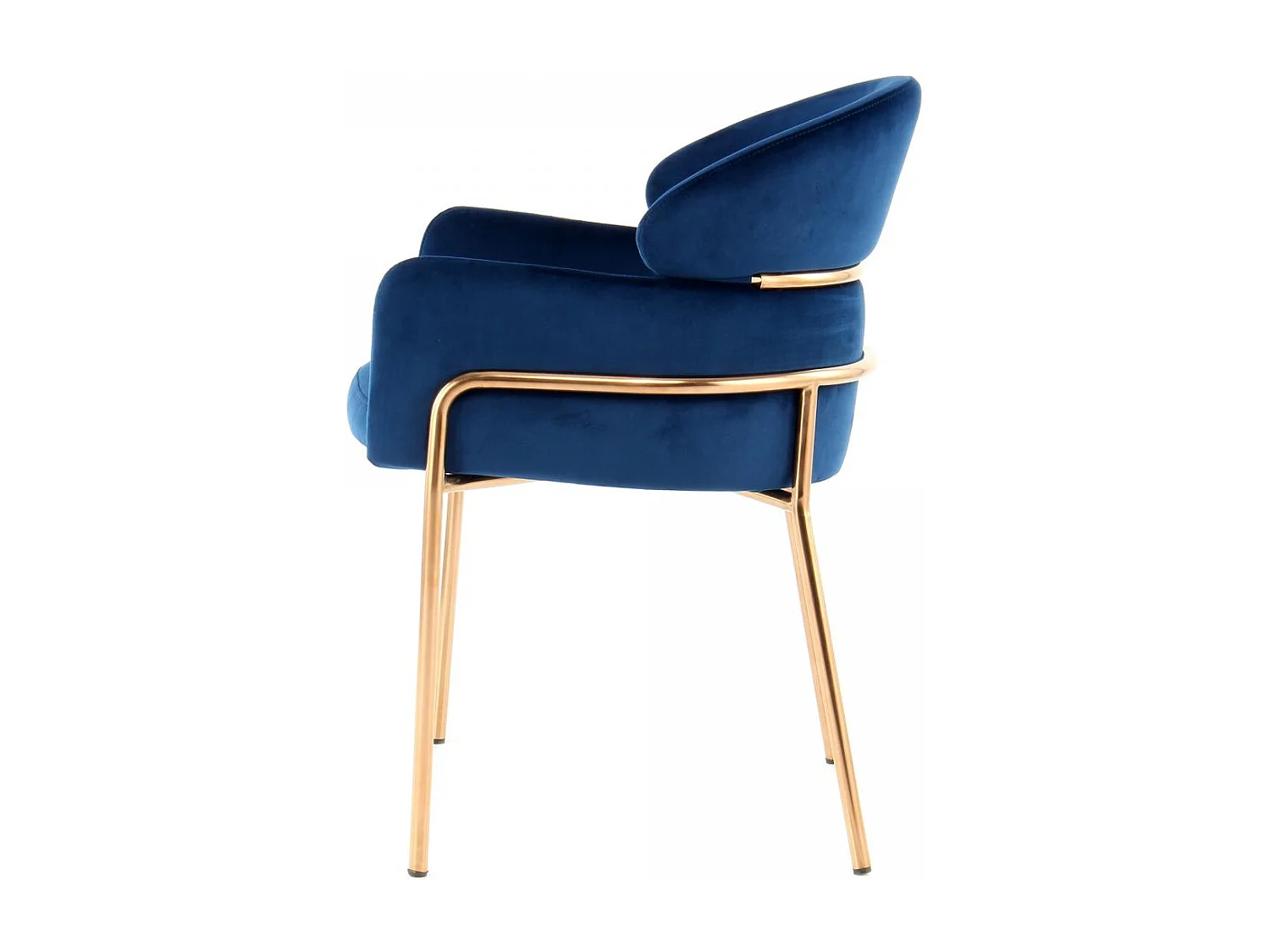 Fauteuil semi artisanal AVA 57x58x79 bleu et or rose