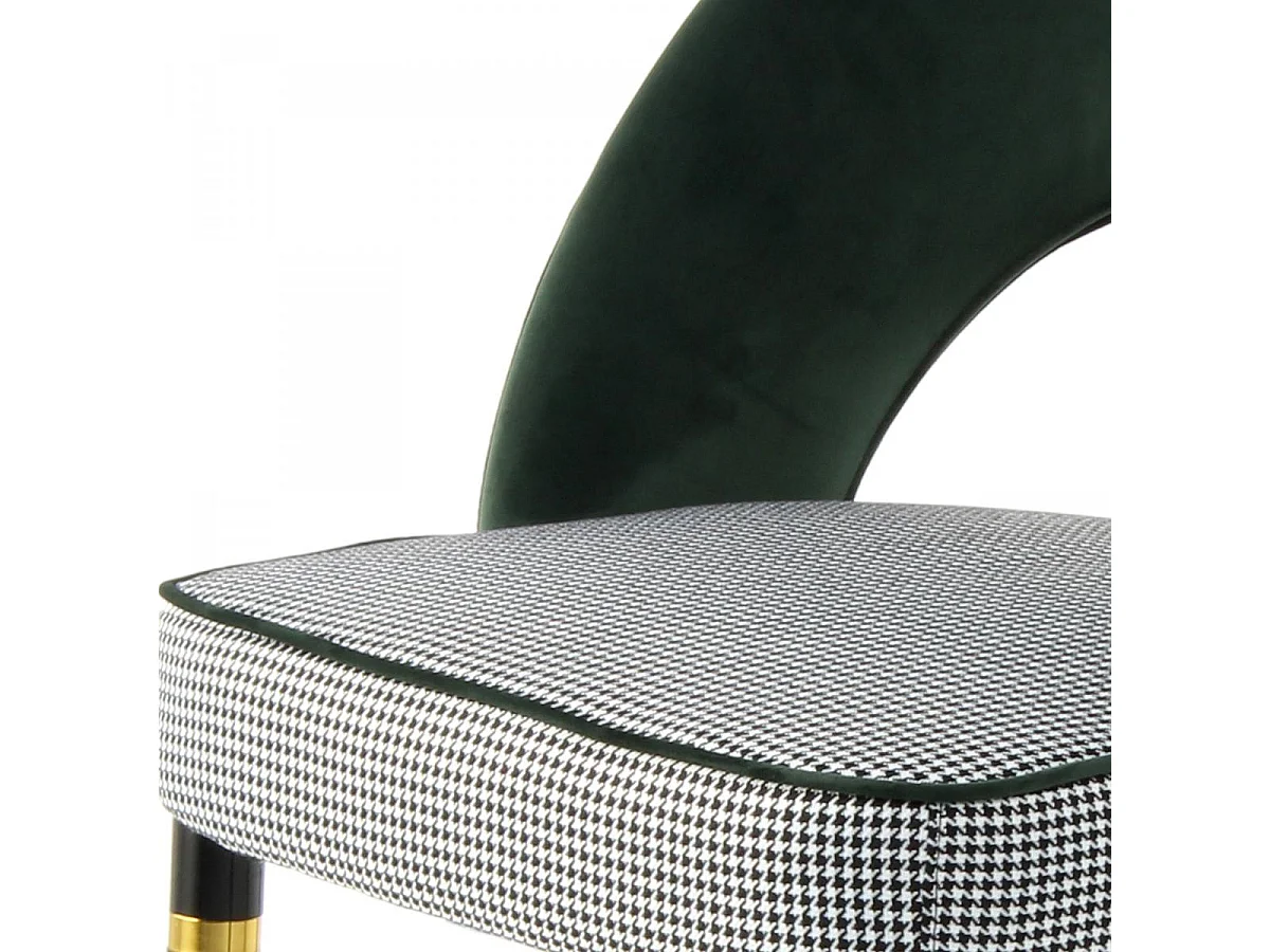 Fauteuil semi artisanal LOT DE 2 ABE 56x58x83 vert et or