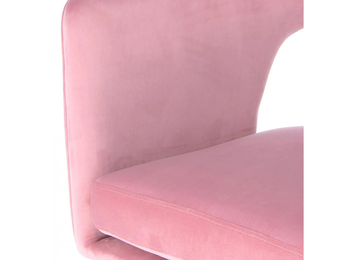 Fauteuil semi artisanal AME 63x60x77 rose