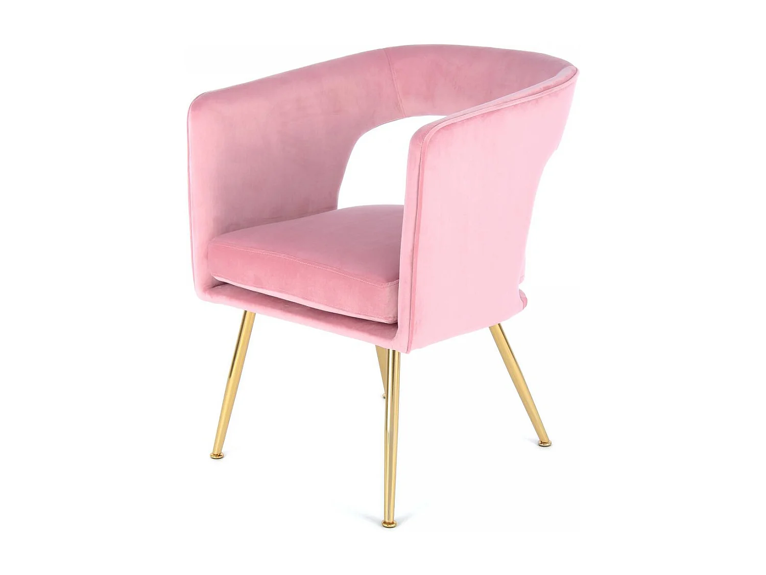 Fauteuil semi artisanal AME 63x60x77 rose