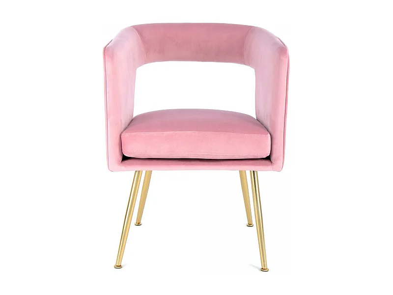 Fauteuil semi artisanal AME 63x60x77 rose