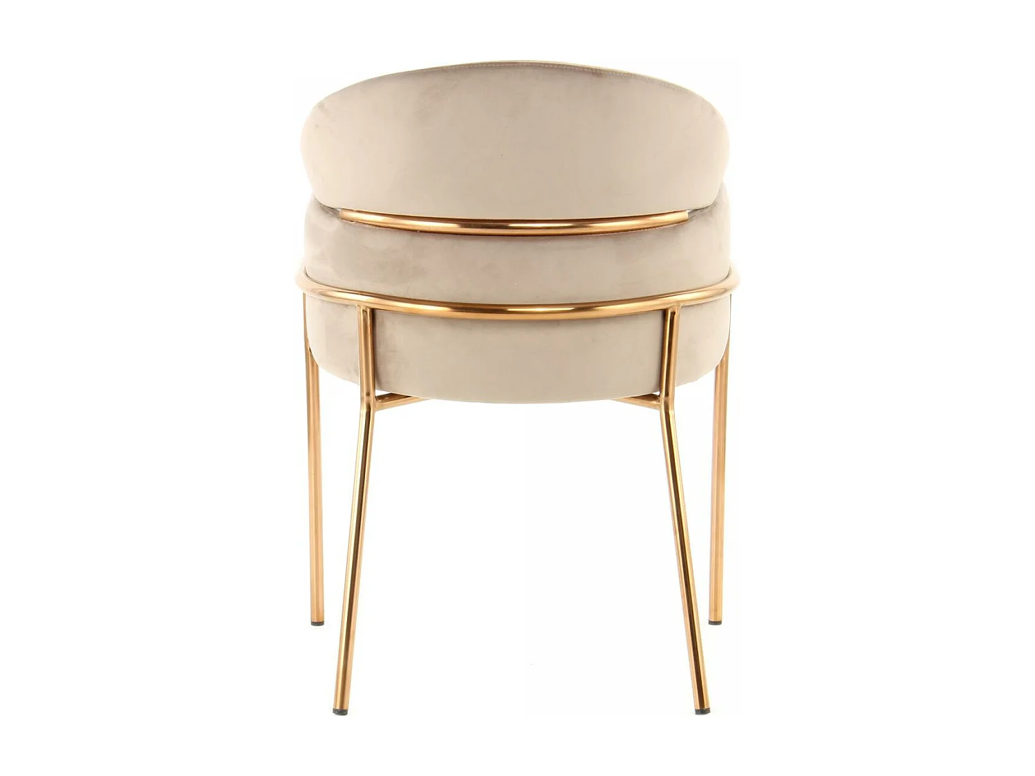 Fauteuil semi artisanal AVA 57x58x79 taupe et or rose