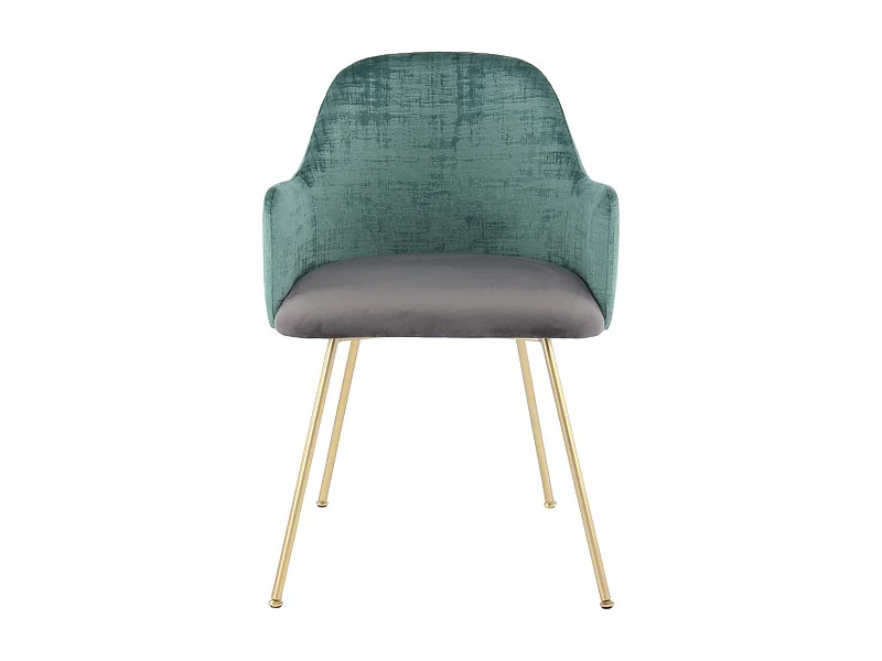 Fauteuil semi artisanal AVE 50x53x85 vert gris