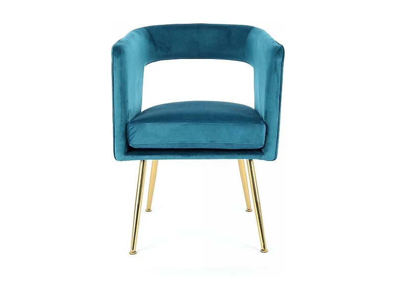 Fauteuil semi artisanal AME 63x60x77 bleu