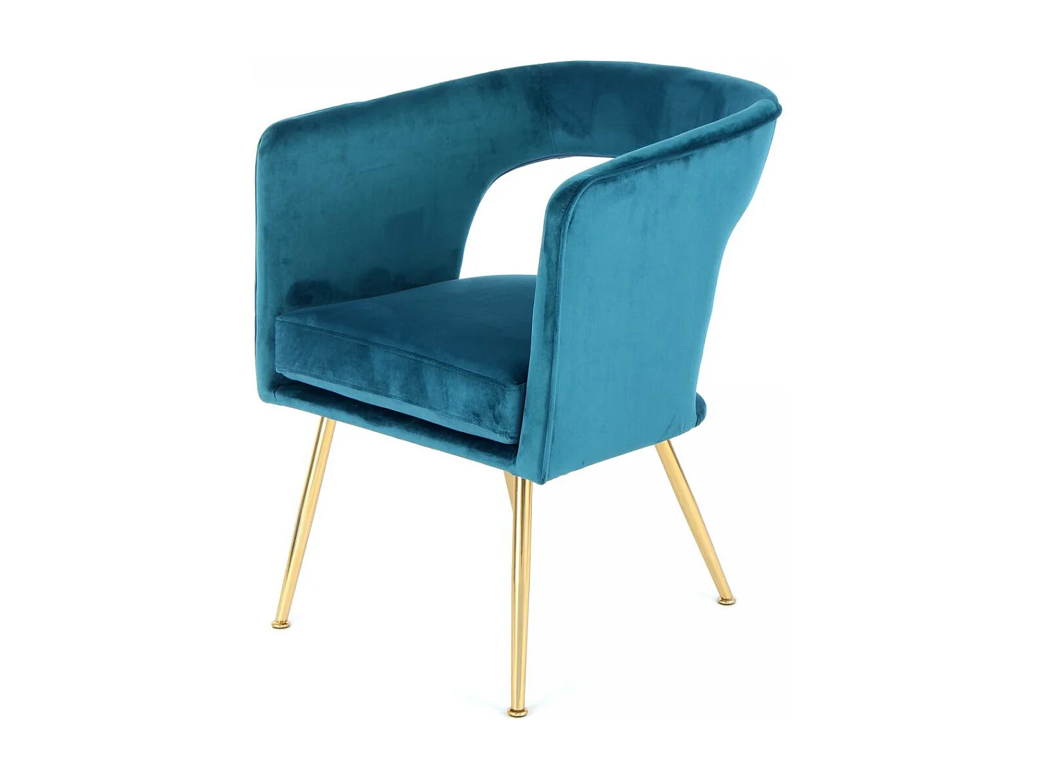 Fauteuil semi artisanal AME 63x60x77 bleu