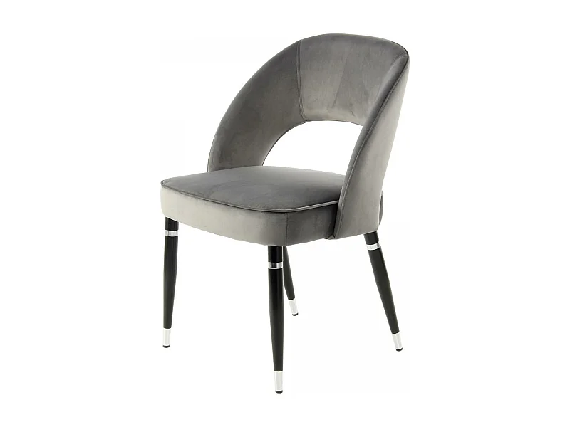 Fauteuil semi artisanal LOT DE 2 ABE 56x58 gris clair et gris foncé