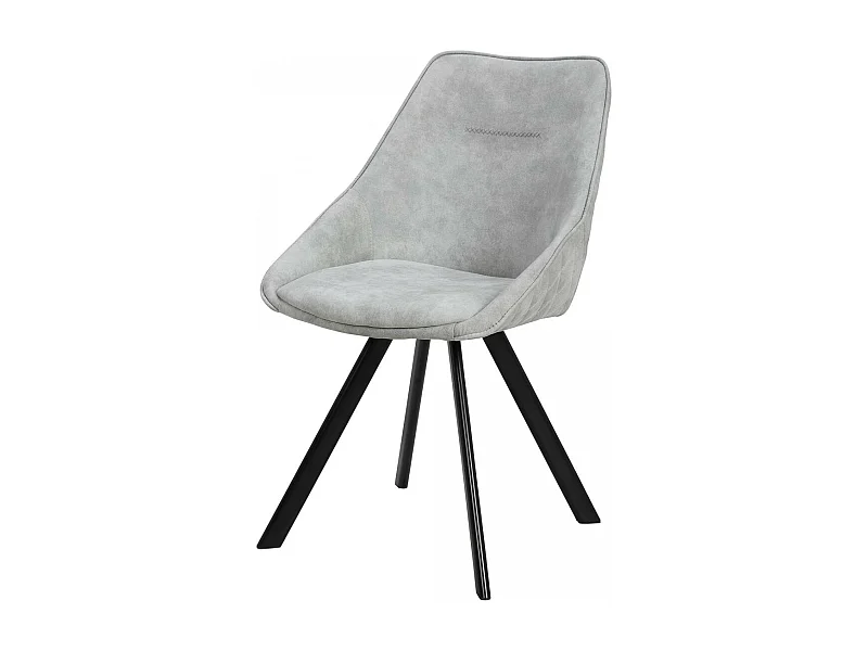 Fauteuil semi artisanal LOT DE 2 ADE 61x50x83 gris