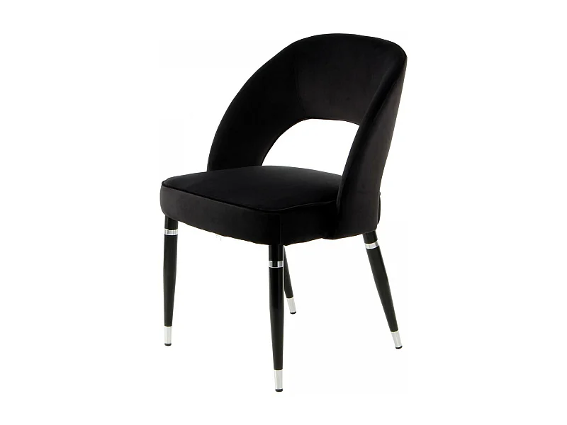 Fauteuil semi artisanal LOT DE 2 ABE 56x58x83 noir et gris