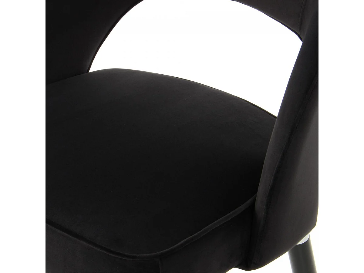 Fauteuil semi artisanal LOT DE 2 ABE 56x58x83 noir et gris