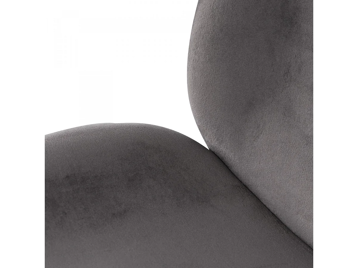 Chaise semi artisanal LOT DE 2 ARA 59x47x90 gris et laiton