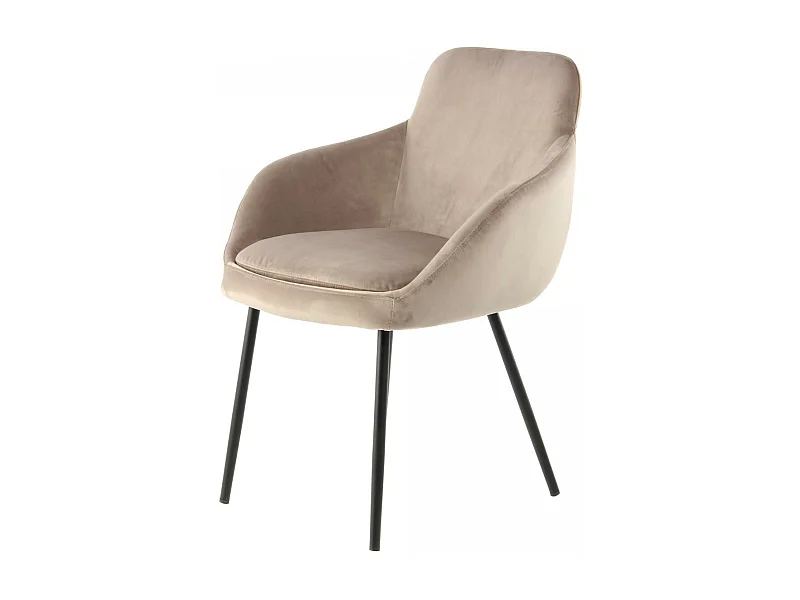Fauteuil semi artisanal LOT DE 2 ASA 61x60,5x81 taupe