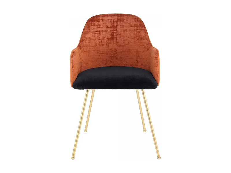 Fauteuil semi artisanal AVE 50x53x85 terra et brun