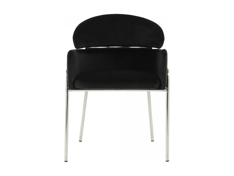 Fauteuil semi artisanal AVA 57x58x79 noir et gris