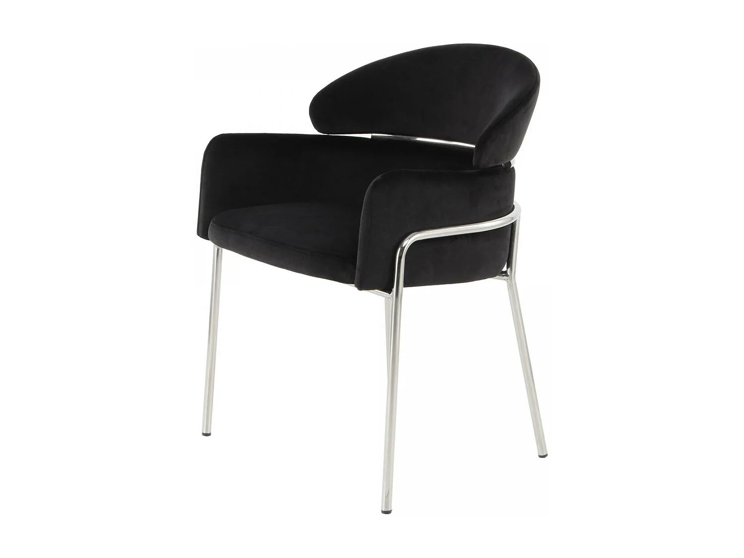 Fauteuil semi artisanal AVA 57x58x79 noir et gris
