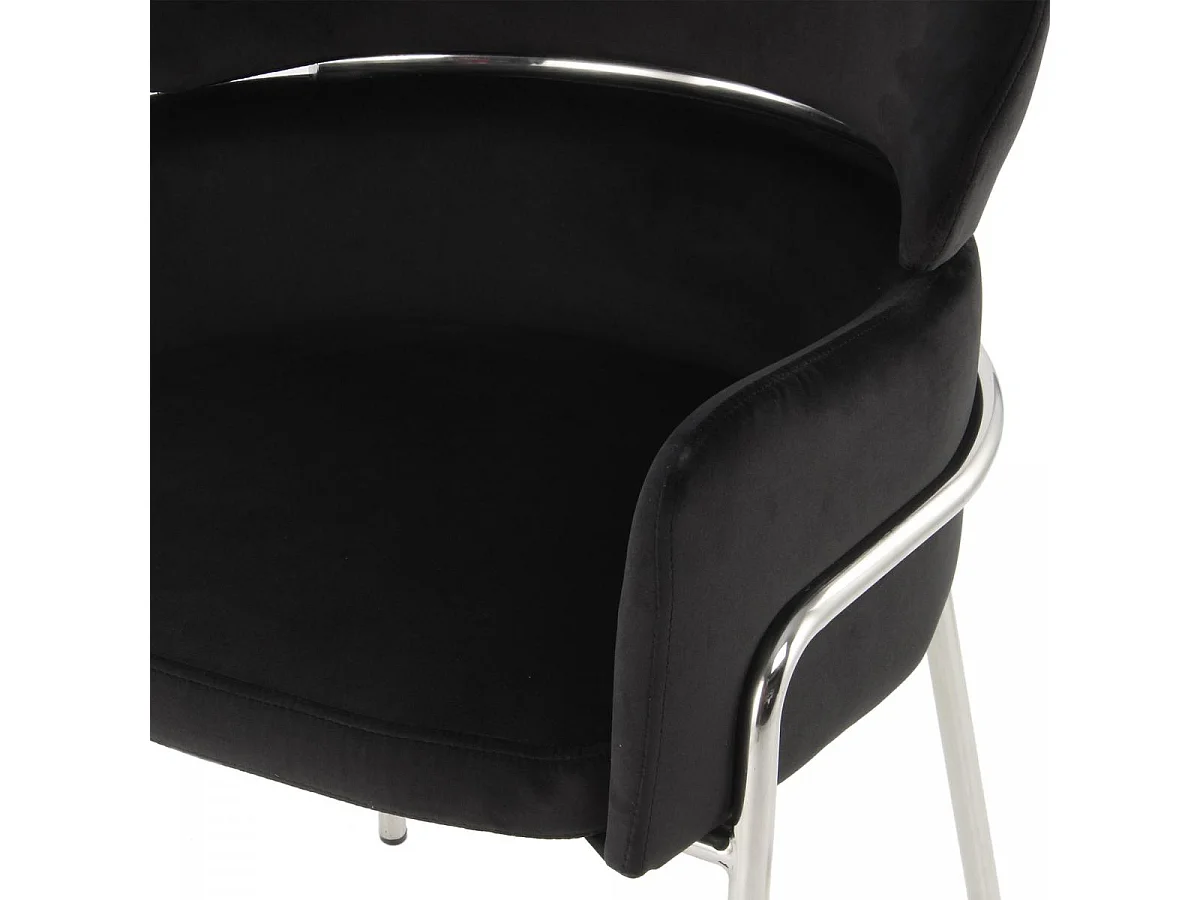 Fauteuil semi artisanal AVA 57x58x79 noir et gris