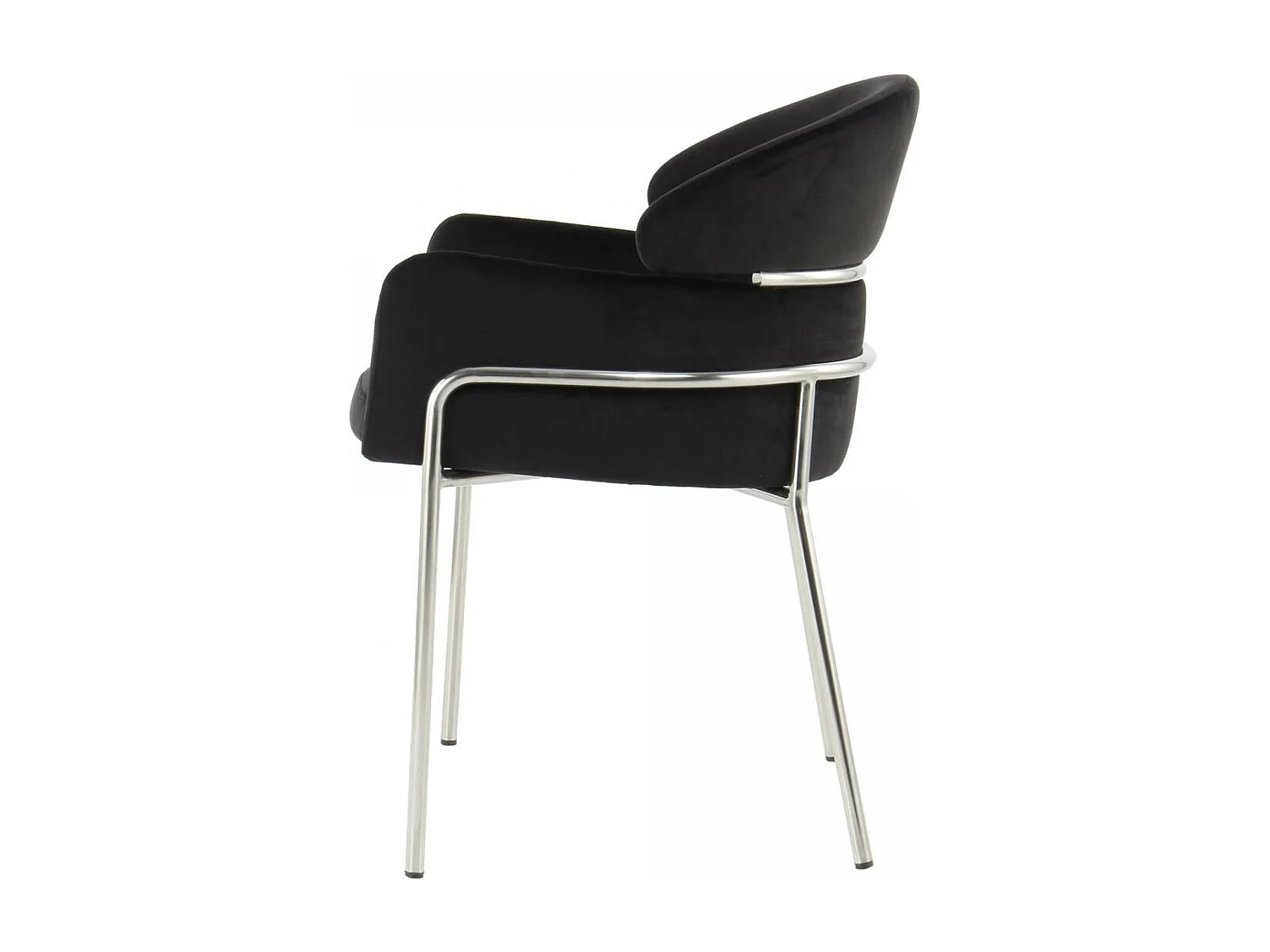 Fauteuil semi artisanal AVA 57x58x79 noir et gris